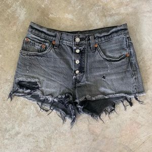 Levi’s High-Rise 501 Distressed Shorts